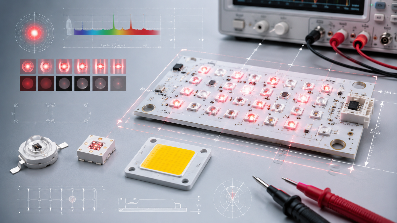 Interior LED array of a near-infrared therapy panel